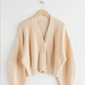 & Other Stories - Cropped Cardigan - Beige XS